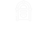 juke box repairs and servicing logo - white